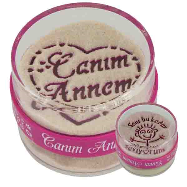 Kumdan Hediye : Canim Annem & Seni Bu Kadar Seviyorum (Pembe)